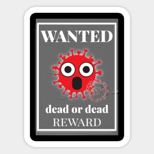 Wanted corona Sticker